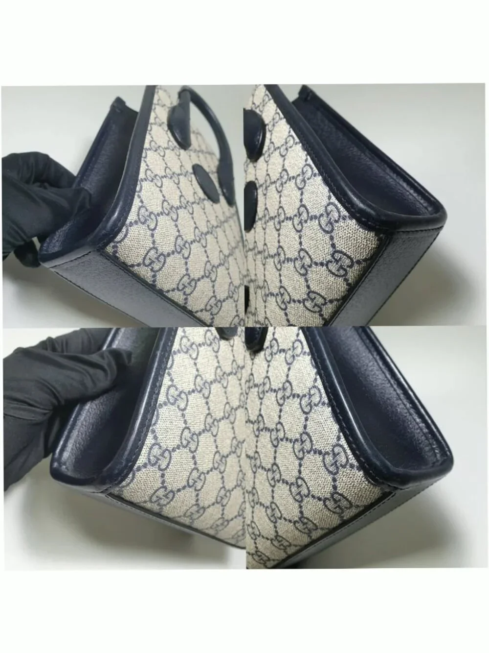 Authentic Gucci GG Supreme Mini Tote Bag Monogram Crossbody - Picture 5 of 11